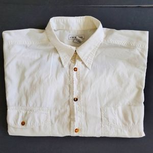 Clairborne 100%cotton white button down long sleeve shirt XL